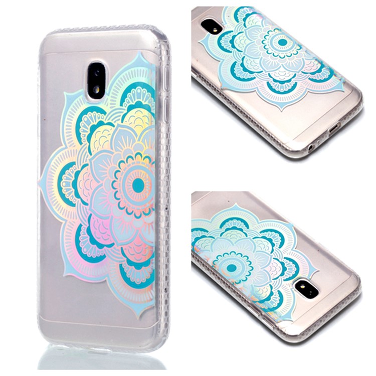

Electroplating IMD Shockproof TPU Back Case for Samsung Galaxy J3 (2017) EU Version/J3 Pro (2017) - Blue Flower