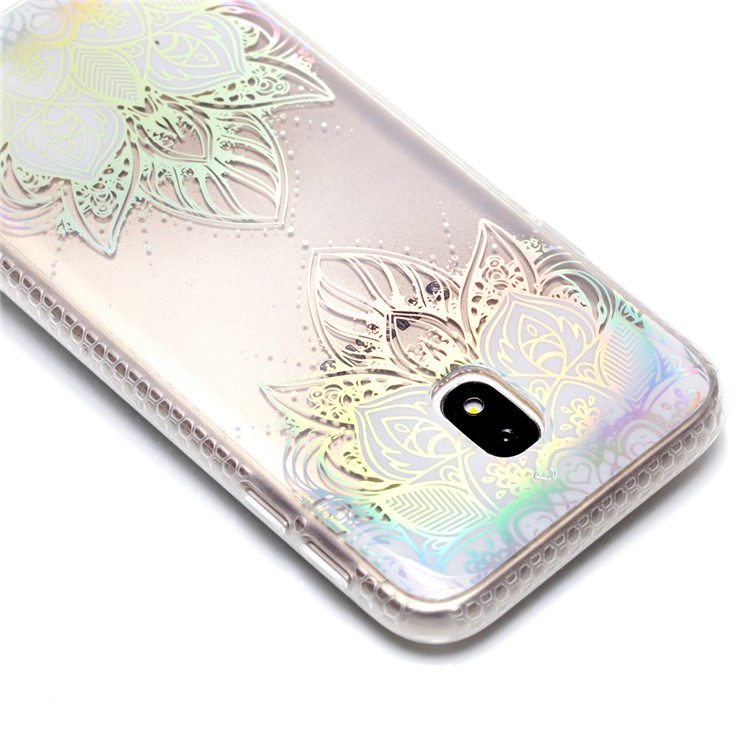Electroplating IMD Shockproof TPU Back Shell for Samsung Galaxy J3 (2017) EU Version/J3 Pro (2017) - Colorized Flower-5