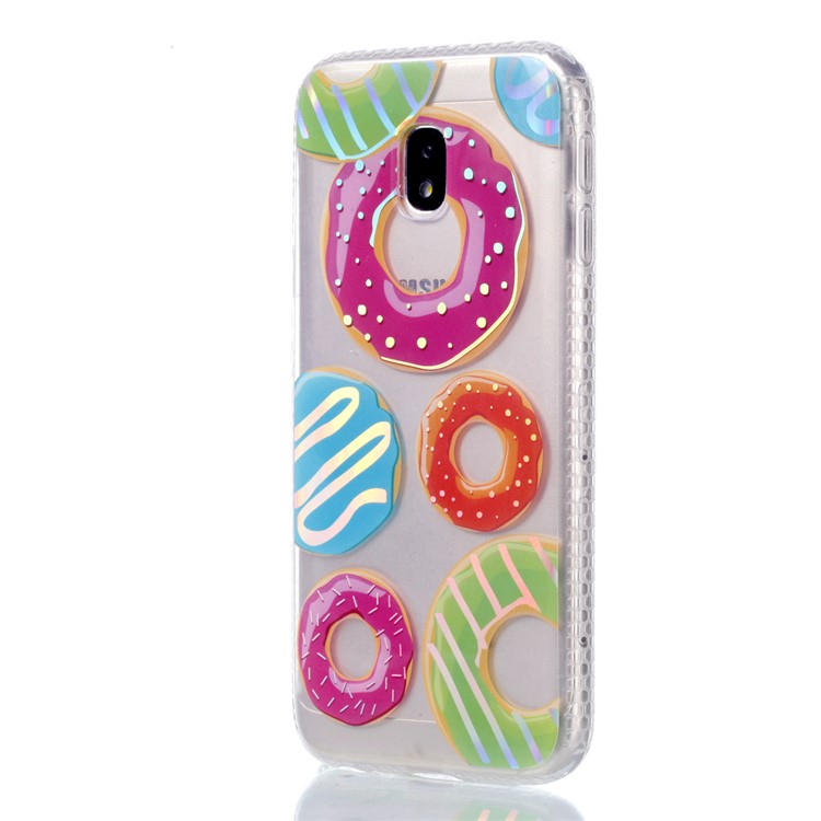 Electroplating IMD Shockproof TPU Back Casing for Samsung Galaxy J3 (2017) EU Version/J3 Pro (2017) - Doughnuts-2