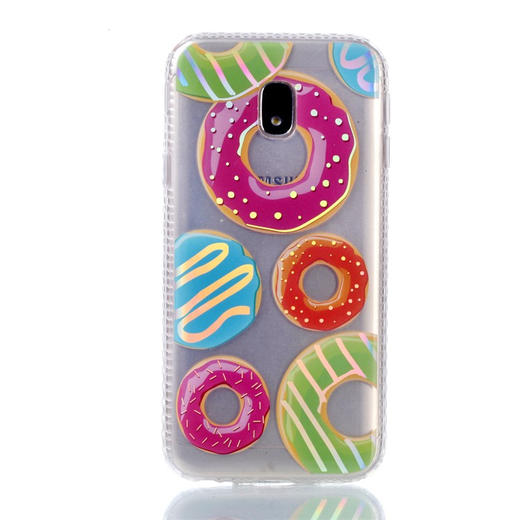 Electroplating IMD Shockproof TPU Back Casing for Samsung Galaxy J3 (2017) EU Version/J3 Pro (2017) - Doughnuts-3