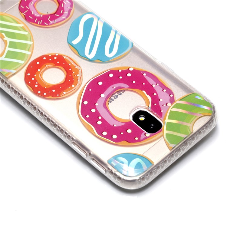 Electroplating IMD Shockproof TPU Back Casing for Samsung Galaxy J3 (2017) EU Version/J3 Pro (2017) - Doughnuts-5