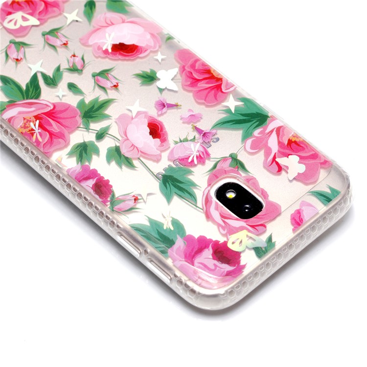 Electroplating IMD Shockproof TPU Protective Cover for Samsung Galaxy J3 (2017) EU Version/J3 Pro (2017) - Blossom Flowers-5