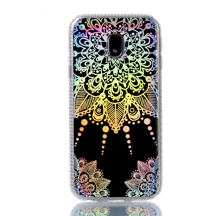 Electroplating IMD Shockproof TPU Protective Shell for Samsung Galaxy J3 (2017) EU Version/J3 Pro (2017) - Mandala Flower Pattern-3