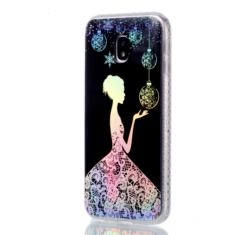 Electroplating IMD Shockproof TPU Protective Casing for Samsung Galaxy J3 (2017) EU Version/J3 Pro (2017) - Pretty Girl-3