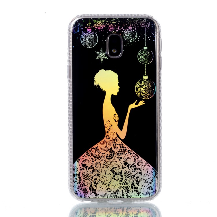 Electroplating IMD Shockproof TPU Protective Casing for Samsung Galaxy J3 (2017) EU Version/J3 Pro (2017) - Pretty Girl-4
