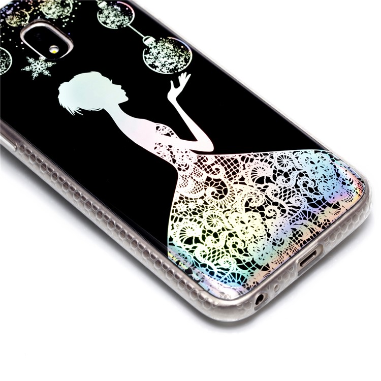 Electroplating IMD Shockproof TPU Protective Casing for Samsung Galaxy J3 (2017) EU Version/J3 Pro (2017) - Pretty Girl-5