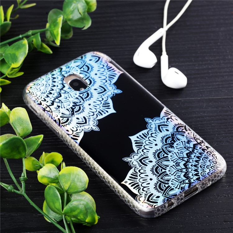 Electroplating IMD Shockproof TPU Protective Case for Samsung Galaxy J3 (2017) EU Version/J3 Pro (2017) - Colorized Mandala-2