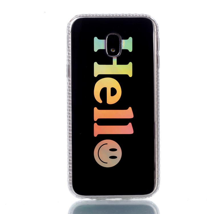 Electroplating IMD Shockproof TPU Back Casing for Samsung Galaxy J3 (2017) EU Version/J3 Pro (2017) - Hello-4