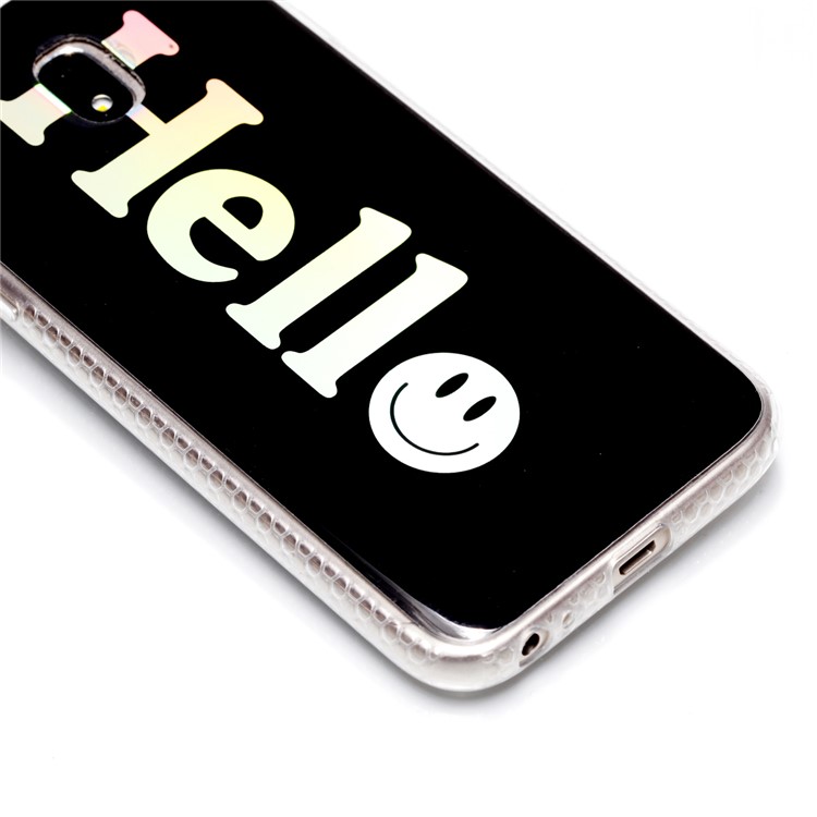 Electroplating IMD Shockproof TPU Back Casing for Samsung Galaxy J3 (2017) EU Version/J3 Pro (2017) - Hello-5