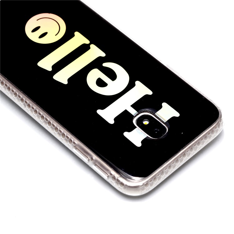 Electroplating IMD Shockproof TPU Back Casing for Samsung Galaxy J3 (2017) EU Version/J3 Pro (2017) - Hello-6