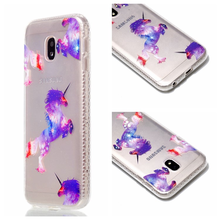 Plated IMD Shockproof TPU Cover for Samsung Galaxy J5 (2017) EU Version / J5 Pro (2017) - Unicorns-1