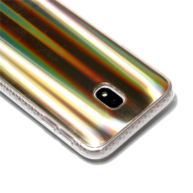Plated IMD Shockproof TPU Cover for Samsung Galaxy J5 (2017) EU Version / J5 Pro (2017) - Gold Vertical Stripes-5