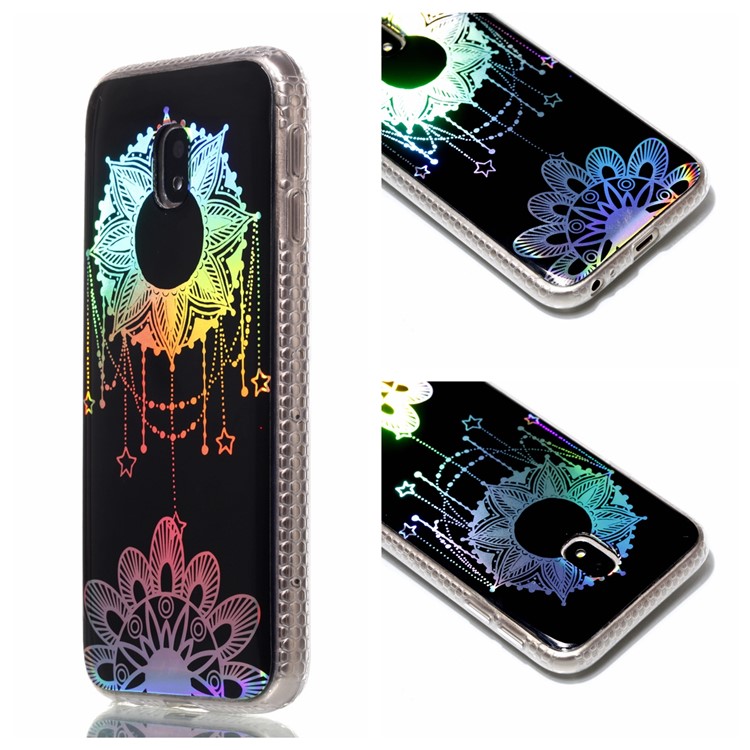 Plated IMD Shockproof TPU Cover for Samsung Galaxy J5 (2017) EU Version / J5 Pro (2017) - Flower Pendant-1