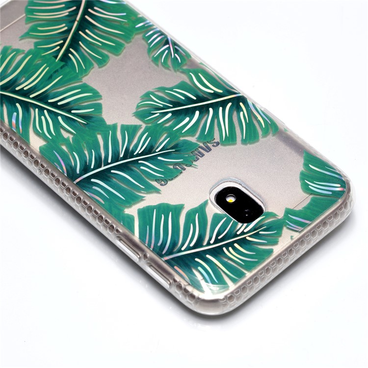 Plated IMD Shockproof TPU Cover for Samsung Galaxy J5 (2017) EU Version / J5 Pro (2017) - Green Leaves-7