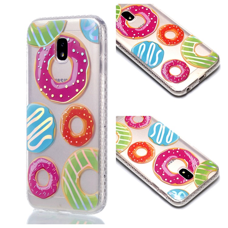 Plated IMD Shockproof TPU Cover for Samsung Galaxy J5 (2017) EU Version / J5 Pro (2017) - Doughnuts-1