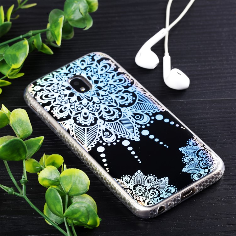 Plated IMD Shockproof TPU Cover for Samsung Galaxy J5 (2017) EU Version / J5 Pro (2017) - Mandala Flower-2