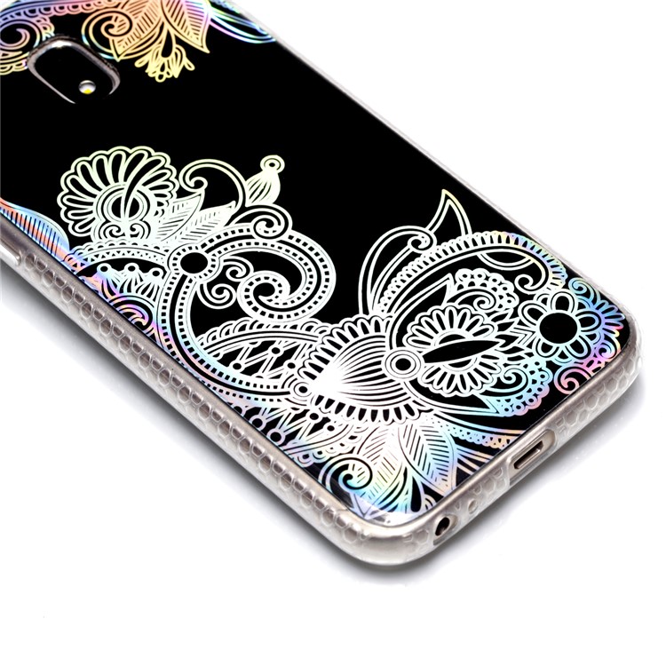 Plated IMD Shockproof TPU Cover for Samsung Galaxy J5 (2017) EU Version / J5 Pro (2017) - Plant Pattern-5
