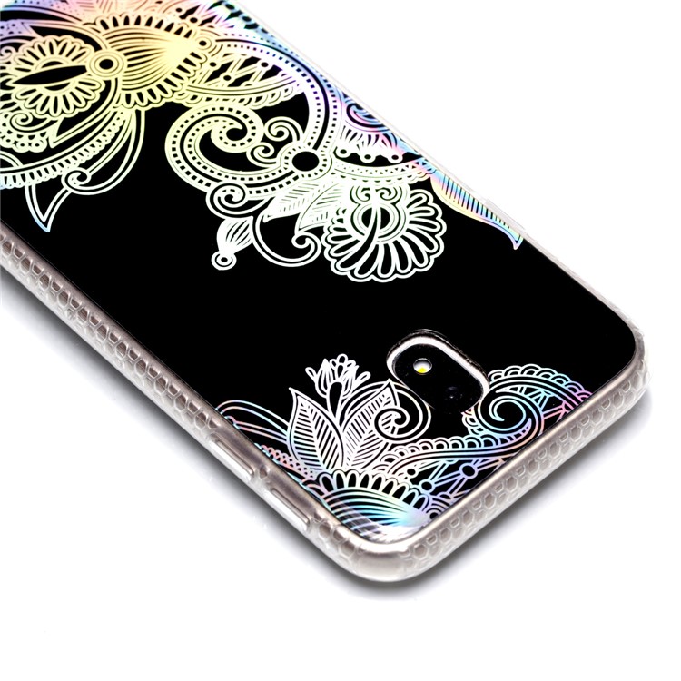 Plated IMD Shockproof TPU Cover for Samsung Galaxy J5 (2017) EU Version / J5 Pro (2017) - Plant Pattern-6
