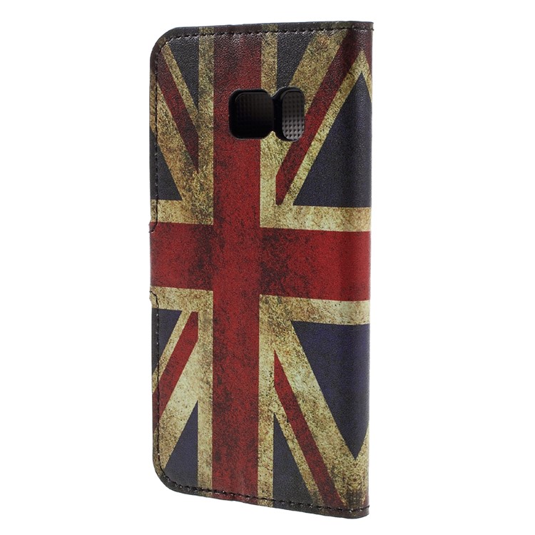 Leather Stand Cover for Samsung Galaxy S7 - Vintage UK Flag-2