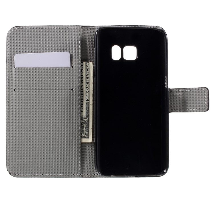 Leather Stand Cover for Samsung Galaxy S7 - Vintage UK Flag-9