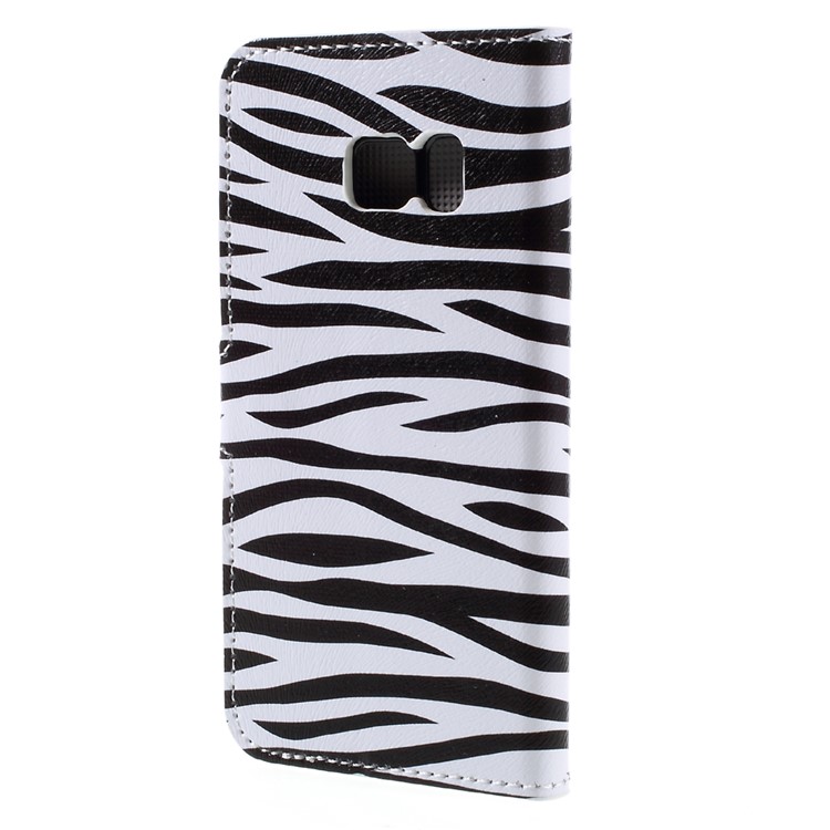 Wallet Leather Stand Shell for Samsung Galaxy S7 - Zebra Stripes-3