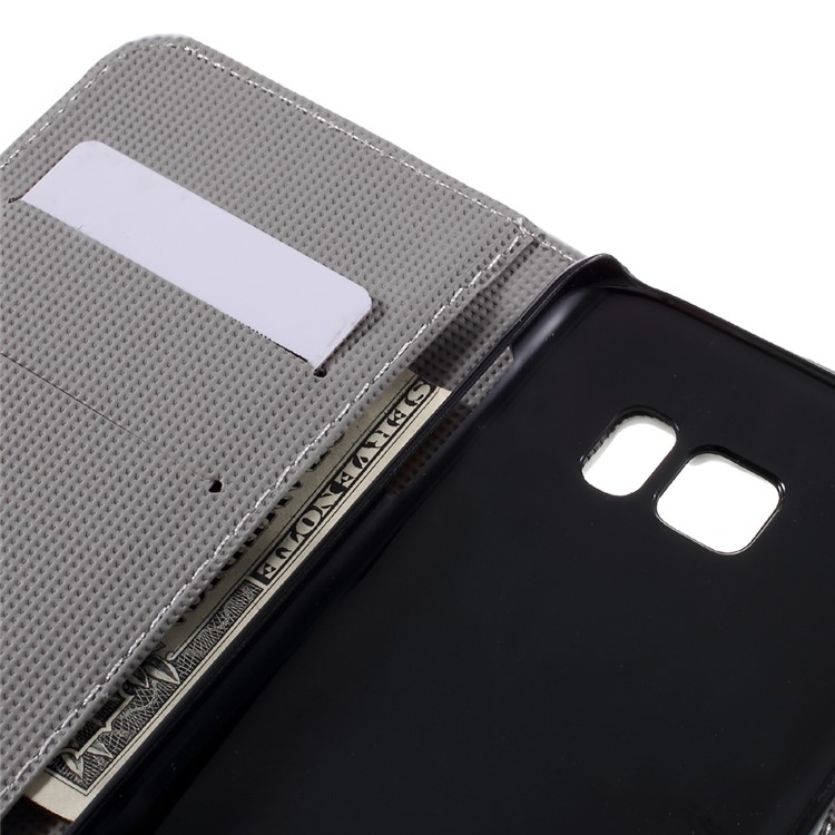 Wallet Leather Stand Shell for Samsung Galaxy S7 - Zebra Stripes-13