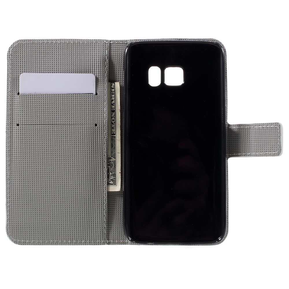 Wallet Leather Phone Cover for Samsung Galaxy S7 - Blue Butterfly-8