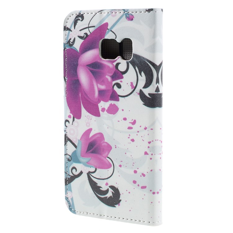 Wallet Leather Flip Cover for Samsung Galaxy S7 - Kapok Flowers-2