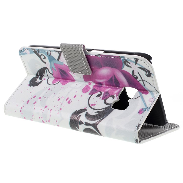 Wallet Leather Flip Cover for Samsung Galaxy S7 - Kapok Flowers-5