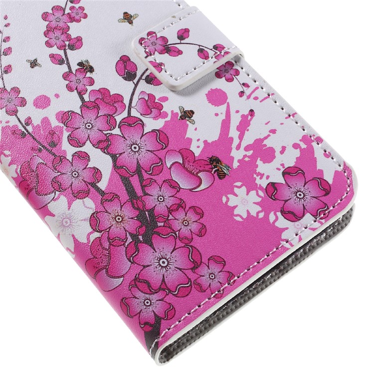 Magentic Leather Stand Cover for Samsung Galaxy S7 - Plum Blossom-6