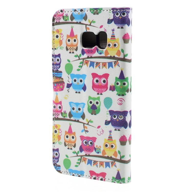Magentic Leather Stand Case for Samsung Galaxy S7 - Multiple Owls-2