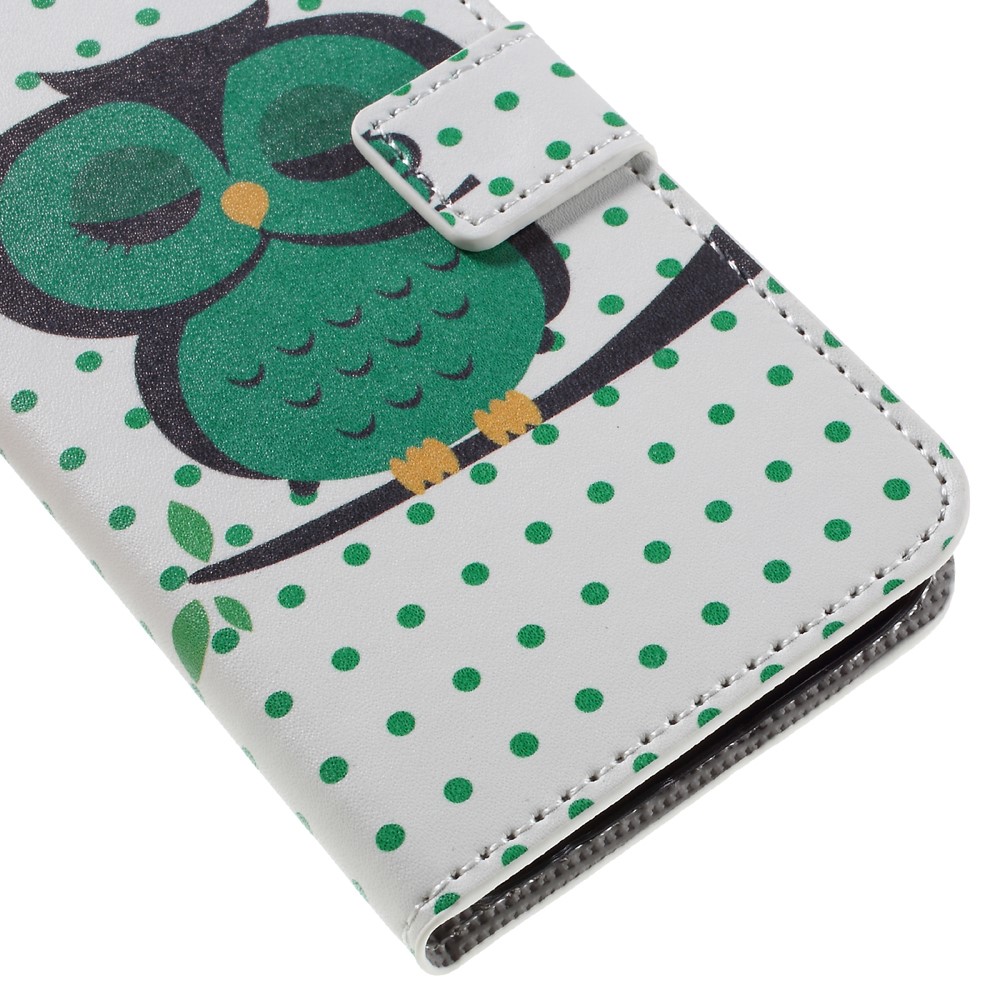 Leather Stand Flip Case for Samsung Galaxy S7 - Sleeping Owl on the Branch-6