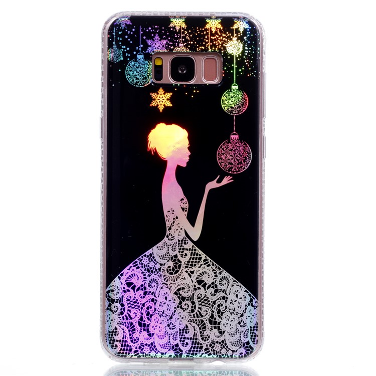 Electroplating IMD Soft TPU Back Case for Samsung Galaxy S8 SM-G950 - Pretty Girl-1