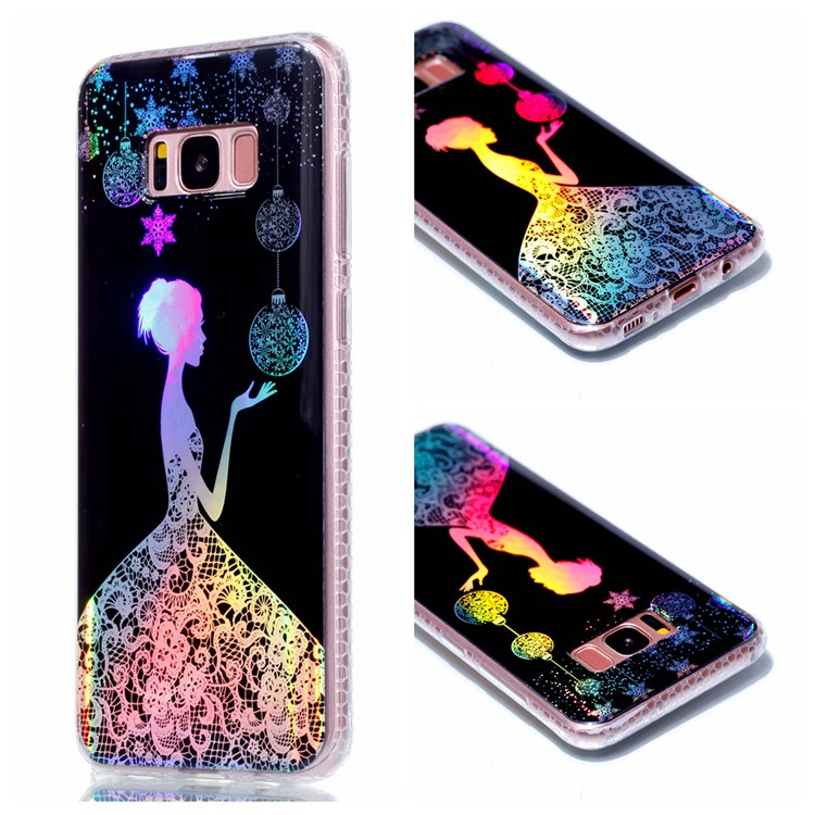 Electroplating IMD Soft TPU Back Case for Samsung Galaxy S8 SM-G950 - Pretty Girl-2