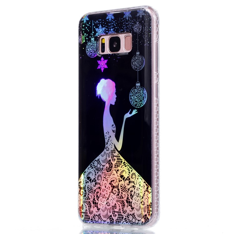Electroplating IMD Soft TPU Back Case for Samsung Galaxy S8 SM-G950 - Pretty Girl-3