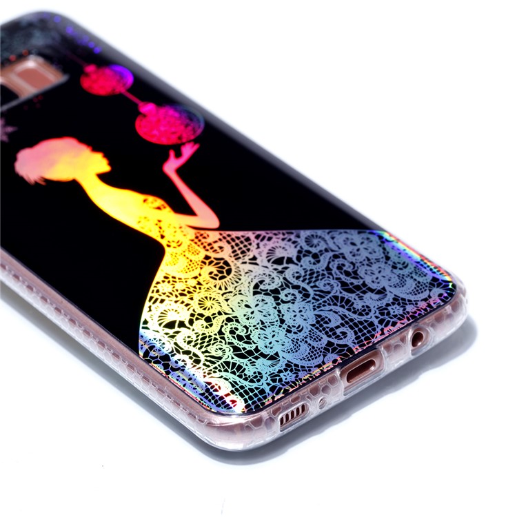 Electroplating IMD Soft TPU Back Case for Samsung Galaxy S8 SM-G950 - Pretty Girl-4