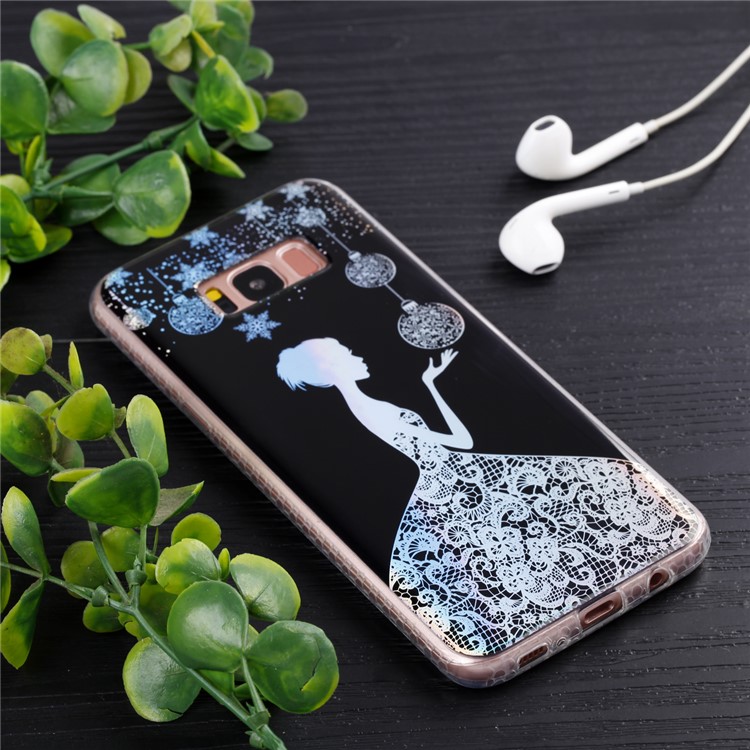 Electroplating IMD Soft TPU Back Case for Samsung Galaxy S8 SM-G950 - Pretty Girl-6