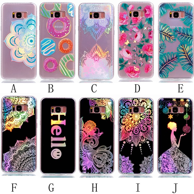 Electroplating IMD Soft TPU Back Case for Samsung Galaxy S8 SM-G950 - Pretty Girl-9