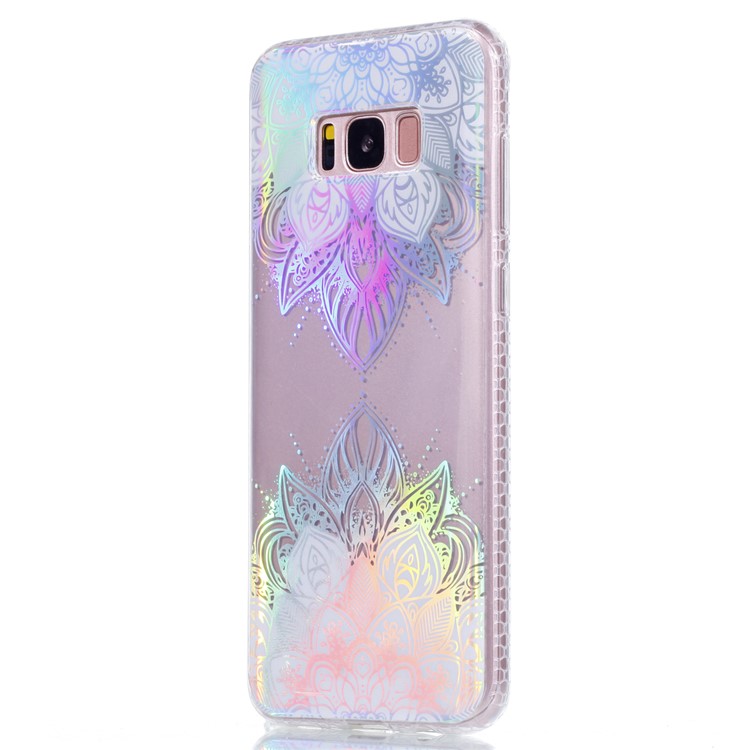 Electroplating IMD TPU Cover Case for Samsung Galaxy S8 Plus SM-G955 - Flower Pattern-3