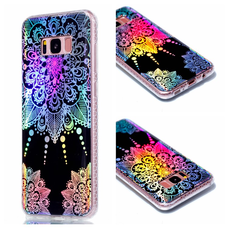 Electroplating IMD TPU Protection Mobile Phone Cover for Samsung Galaxy S8 Plus SM-G955 - Mandala Flower-2