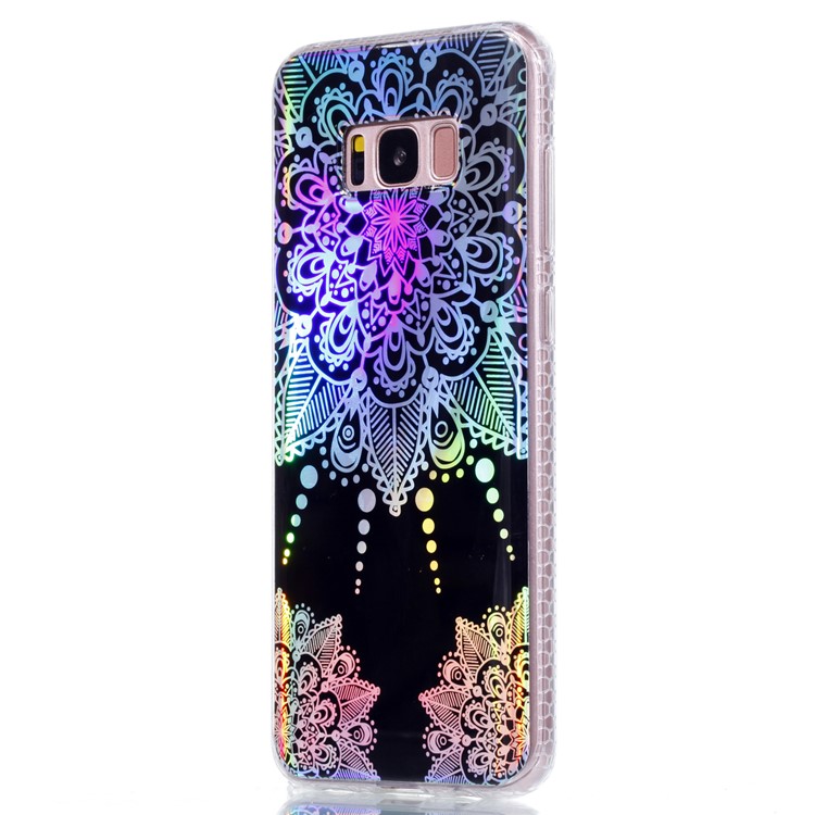 Electroplating IMD TPU Protection Mobile Phone Cover for Samsung Galaxy S8 Plus SM-G955 - Mandala Flower-3