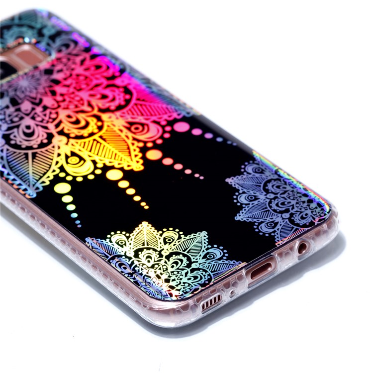 Electroplating IMD TPU Protection Mobile Phone Cover for Samsung Galaxy S8 Plus SM-G955 - Mandala Flower-4