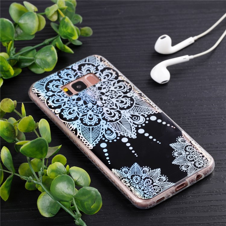 Electroplating IMD TPU Protection Mobile Phone Cover for Samsung Galaxy S8 Plus SM-G955 - Mandala Flower-6