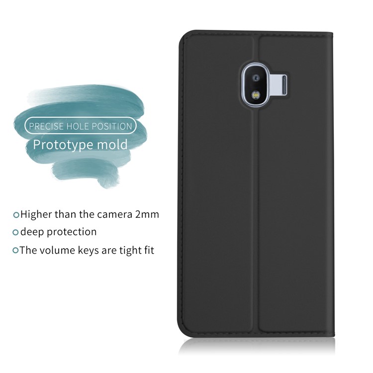 Auto-absorbed Leather Smart Case with Stand for Samsung Galaxy J2 Pro 2018 - Black-3