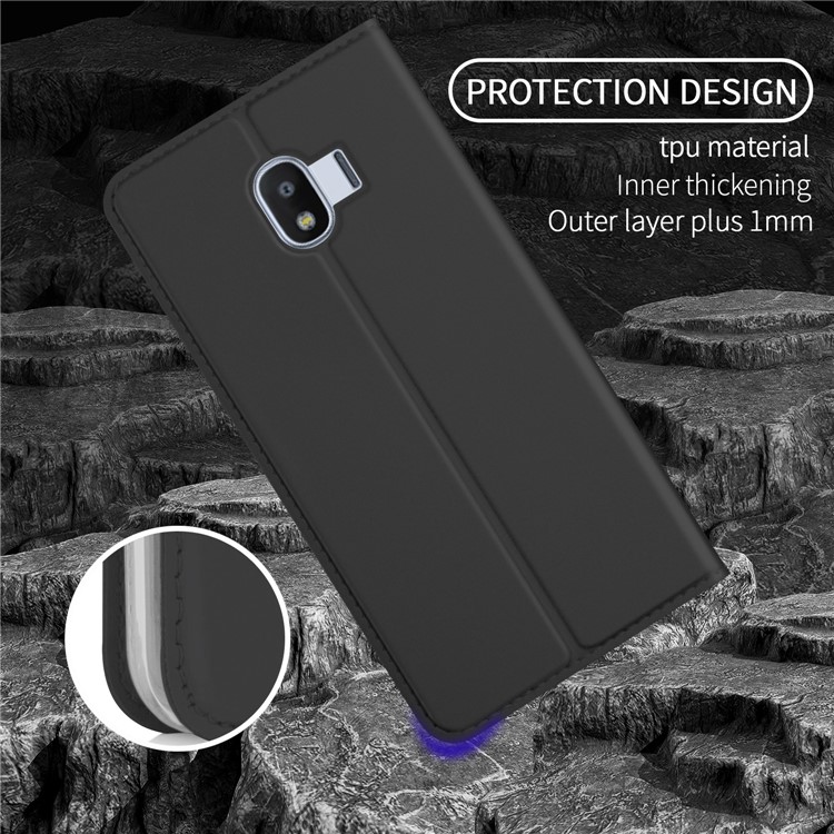 Auto-absorbed Leather Smart Case with Stand for Samsung Galaxy J2 Pro 2018 - Black-6