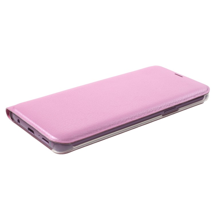 Litchi Texture Card Holder Leather Case for Samsung Galaxy S9 G960 - Pink-4