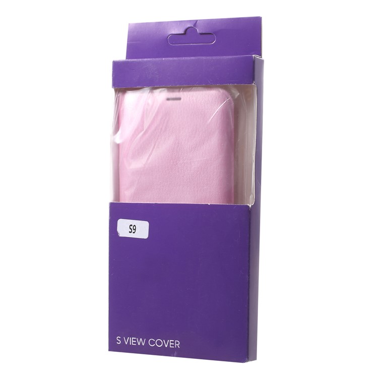 Litchi Texture Card Holder Leather Case for Samsung Galaxy S9 G960 - Pink-6