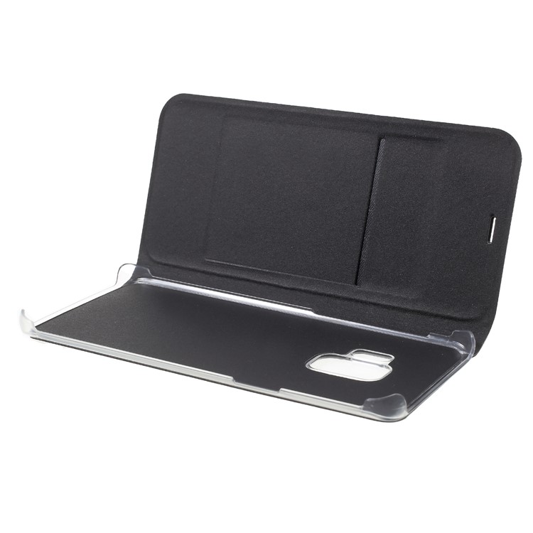Litchi Texture Card Holder Leather Casing Accessory for Samsung Galaxy S9 G960 - Black-5