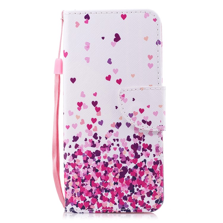 

Pattern Printing PU Leather Magnetic Wallet Stand Mobile Phone Casing for Samsung Galaxy S9 Plus SM-G965 - Pink Hearts