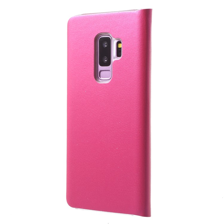 Litchi Texture Card Holder Leather Case for Samsung Galaxy S9+ SM-G965 - Rose-2